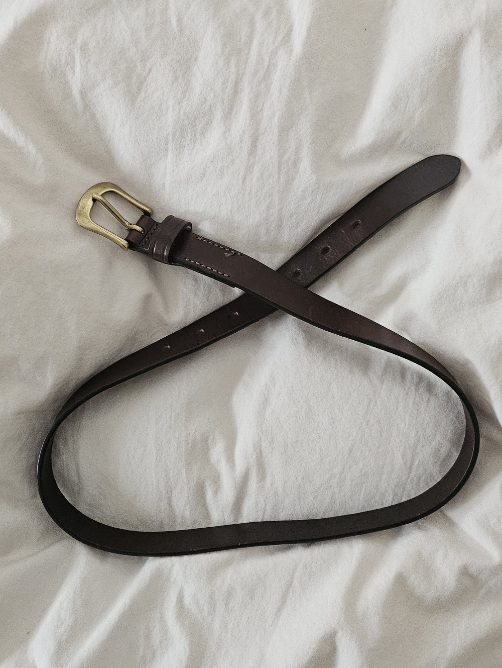 TOAST dark brown leather belt